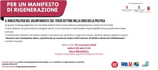 per un manifesto di rigenerazione