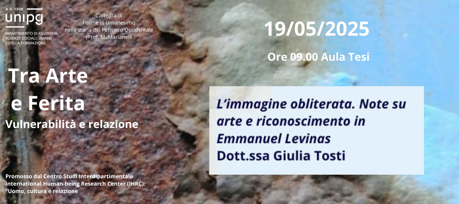 Tra Arte e ferita 19.05